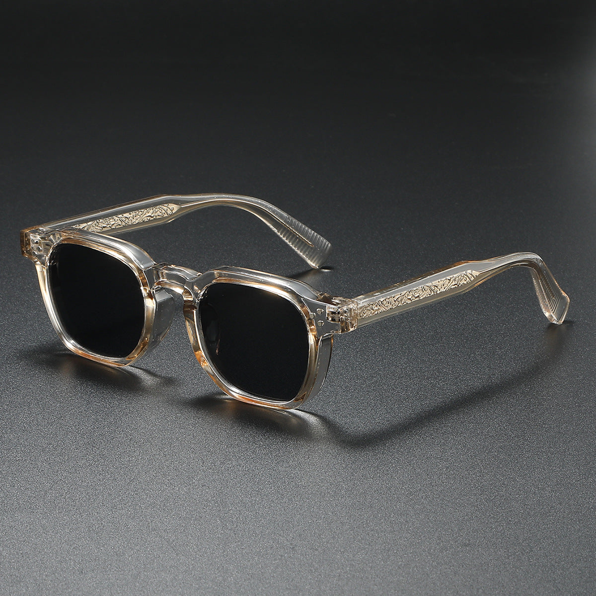 Corin Comfort Keyhole Sunglasses — Transparent | Emory & Blanc