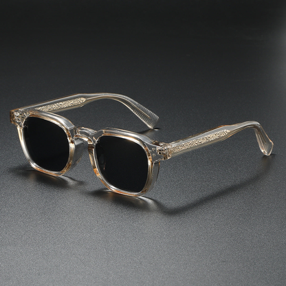 Corin Comfort Keyhole Sunglasses — Transparent | Emory & Blanc