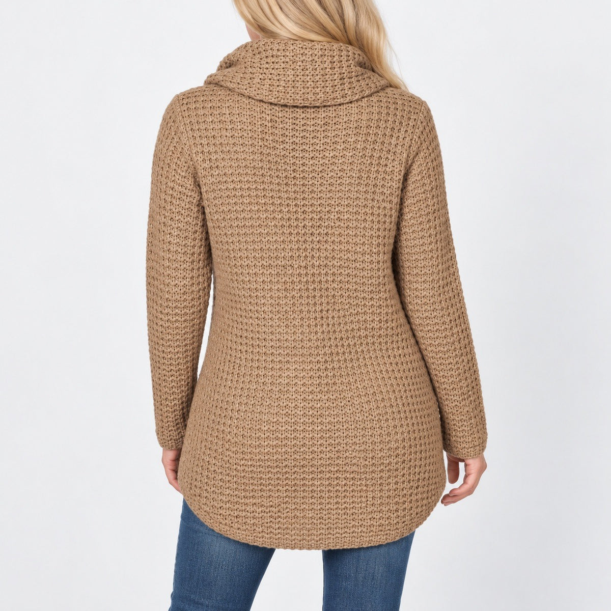 Corinna Cowl Collar Two-Button Wrap Cardigan | Emory & Blanc