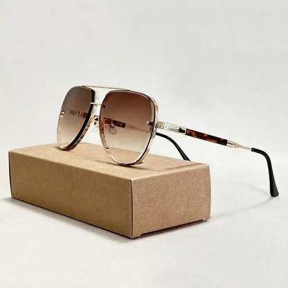 Crosby Lightweight Gradient Aviator Sunglasses — Brown | Emory & Blanc