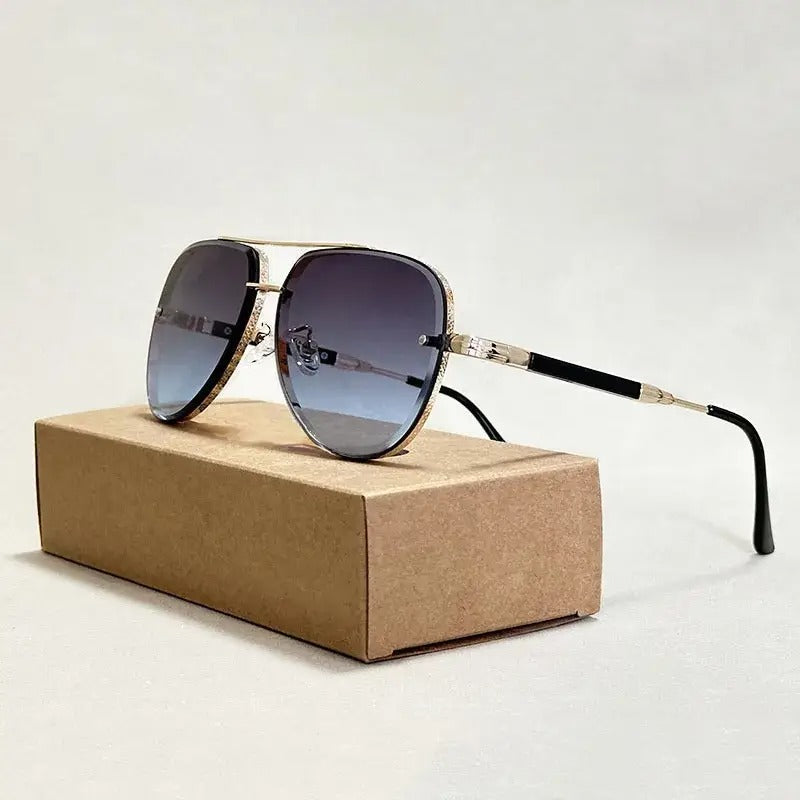 Crosby Lightweight Gradient Aviator Sunglasses — Gray | Emory & Blanc