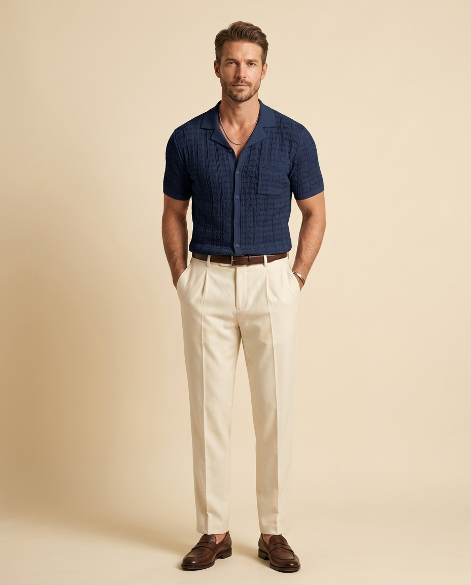 Cuban Collar Knit Polo - lifestyle 10