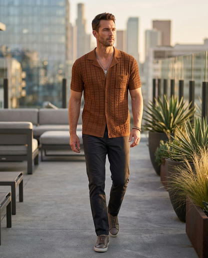 Cuban Collar Knit Polo - lifestyle 11