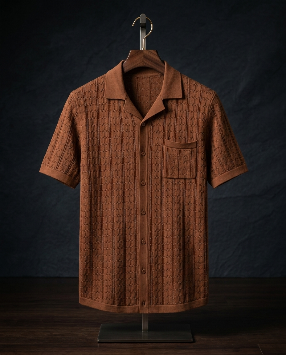 Cuban Collar Knit Polo - product_gallery 4