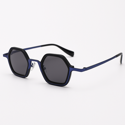 Dacre Lightweight Compact Sunglasses — Deep Blue | Emory & Blanc