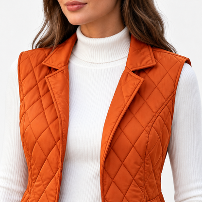 Delaine Lightweight Diamond-Quilted Vest | Emory & Blanc