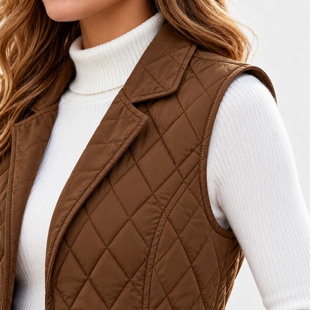 Delaine Lightweight Diamond-Quilted Vest | Emory & Blanc