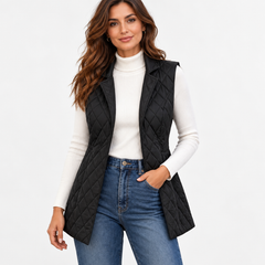 Delaine Lightweight Diamond-Quilted Vest