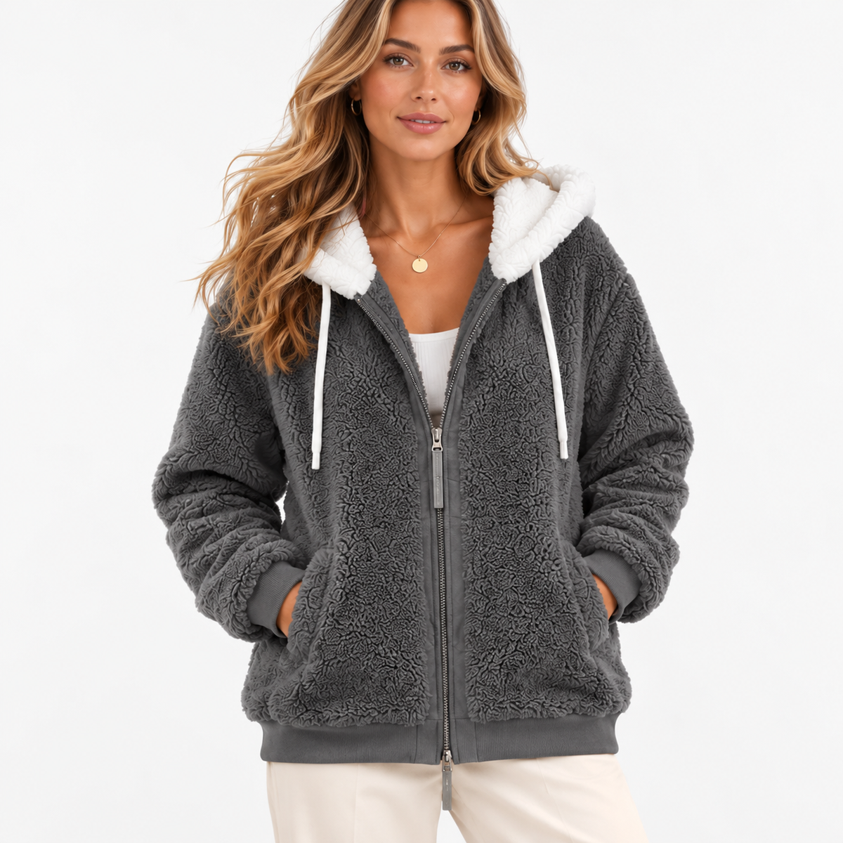 Delancey Comfort Hooded Zip Jacket — Grey | Emory & Blanc