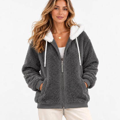 Delancey Comfort Hooded Zip Jacket — Grey | Emory & Blanc