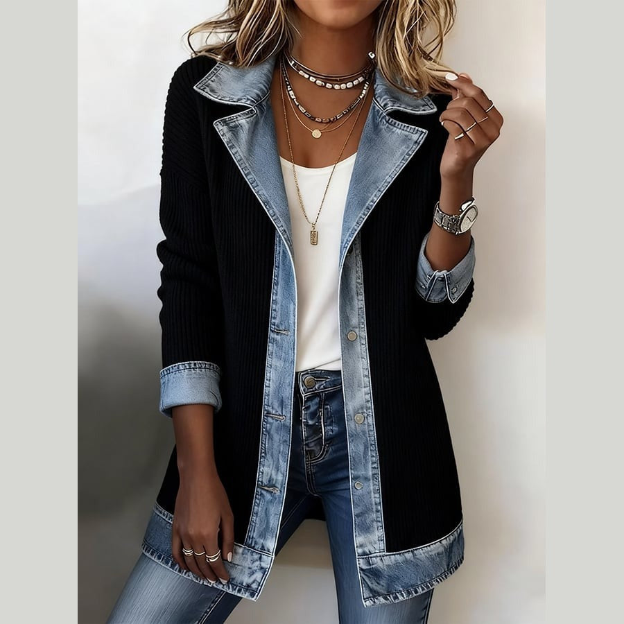 Delaney Contrast-Lapel Jacket | Emory & Blanc