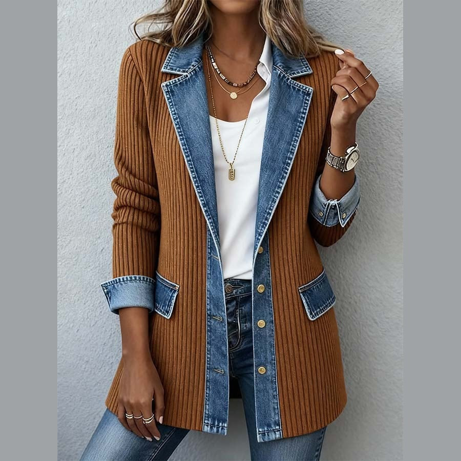 Delaney Contrast-Lapel Jacket | Emory & Blanc