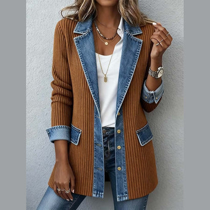 Delaney Contrast-Lapel Jacket | Emory & Blanc