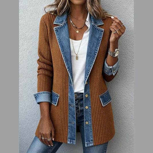 Delaney Contrast-Lapel Jacket | Emory & Blanc