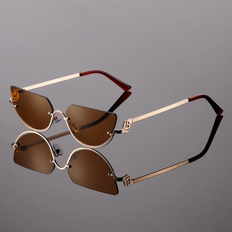 Delara Lightweight Cat-Eye Sunglasses — Brown | Emory & Blanc