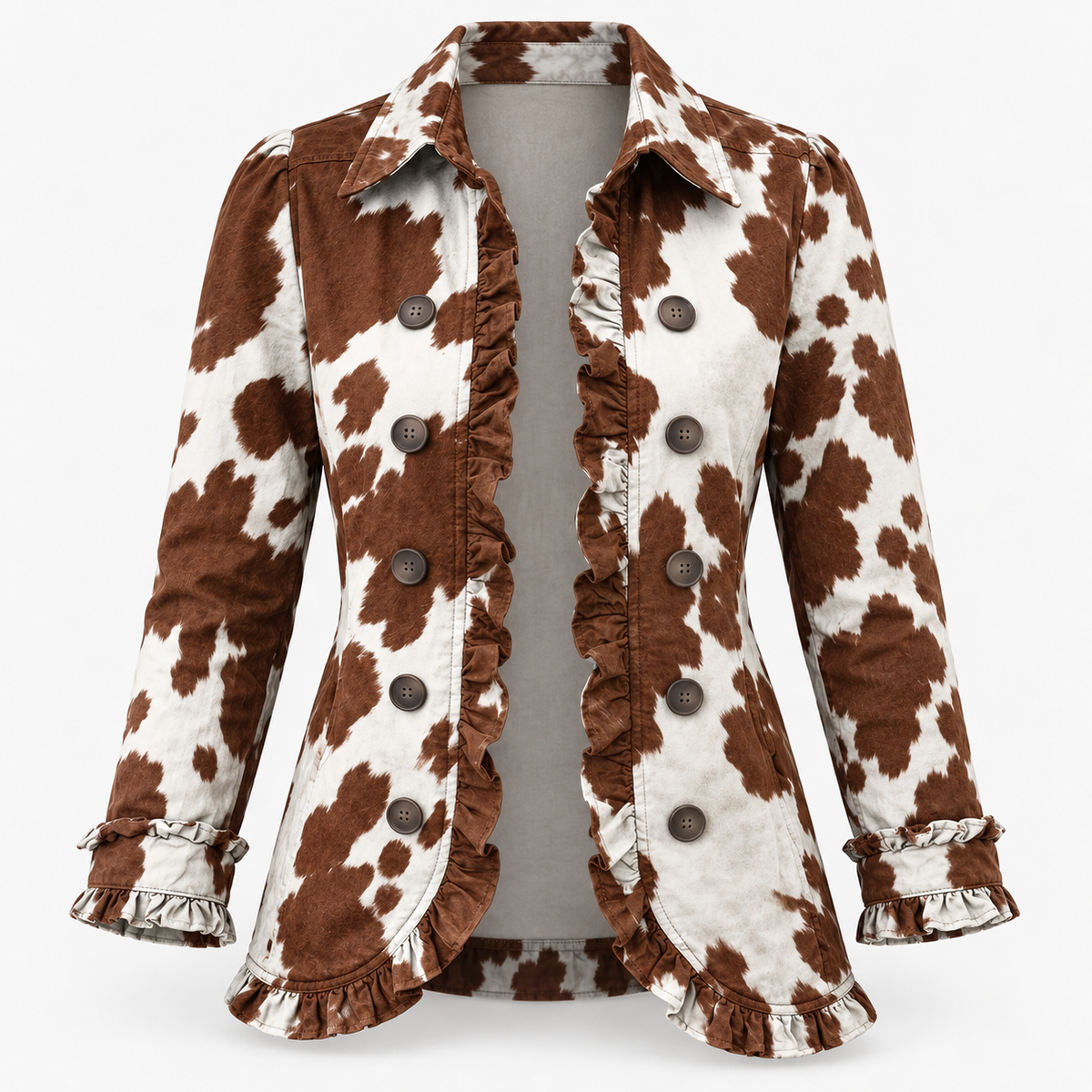 Delphia Lightweight Printed Button Jacket | Emory & Blanc