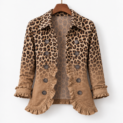 Delphia Lightweight Printed Button Jacket | Emory & Blanc