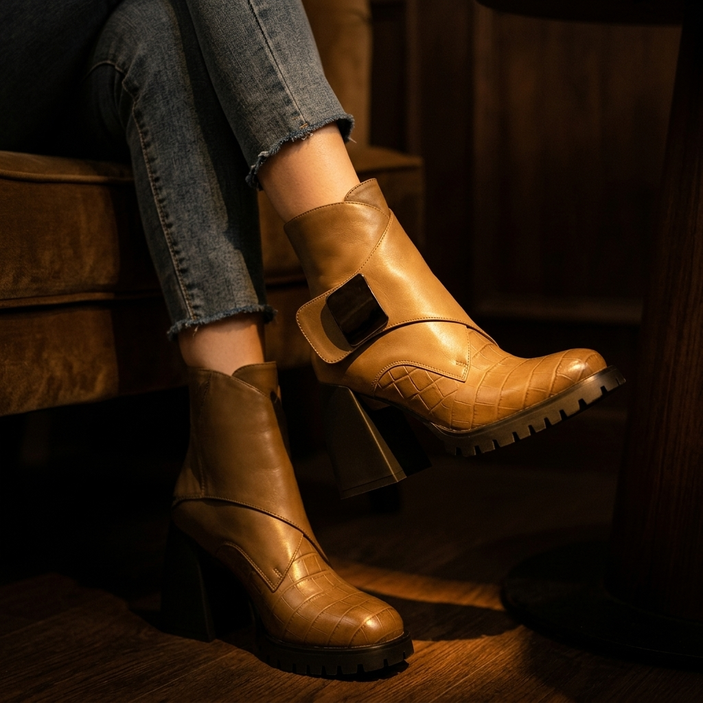 Delphine Wrap Buckle Boot | Emory & Blanc
