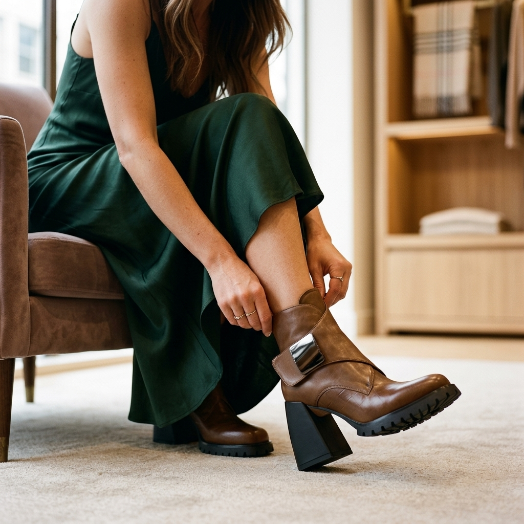 Delphine Wrap Buckle Boot | Emory & Blanc