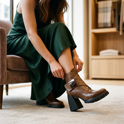 Delphine Wrap Buckle Boot | Emory & Blanc