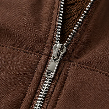 Dorine Relaxed Fit Fleece-Lined Hooded Jacket | Emory & Blanc