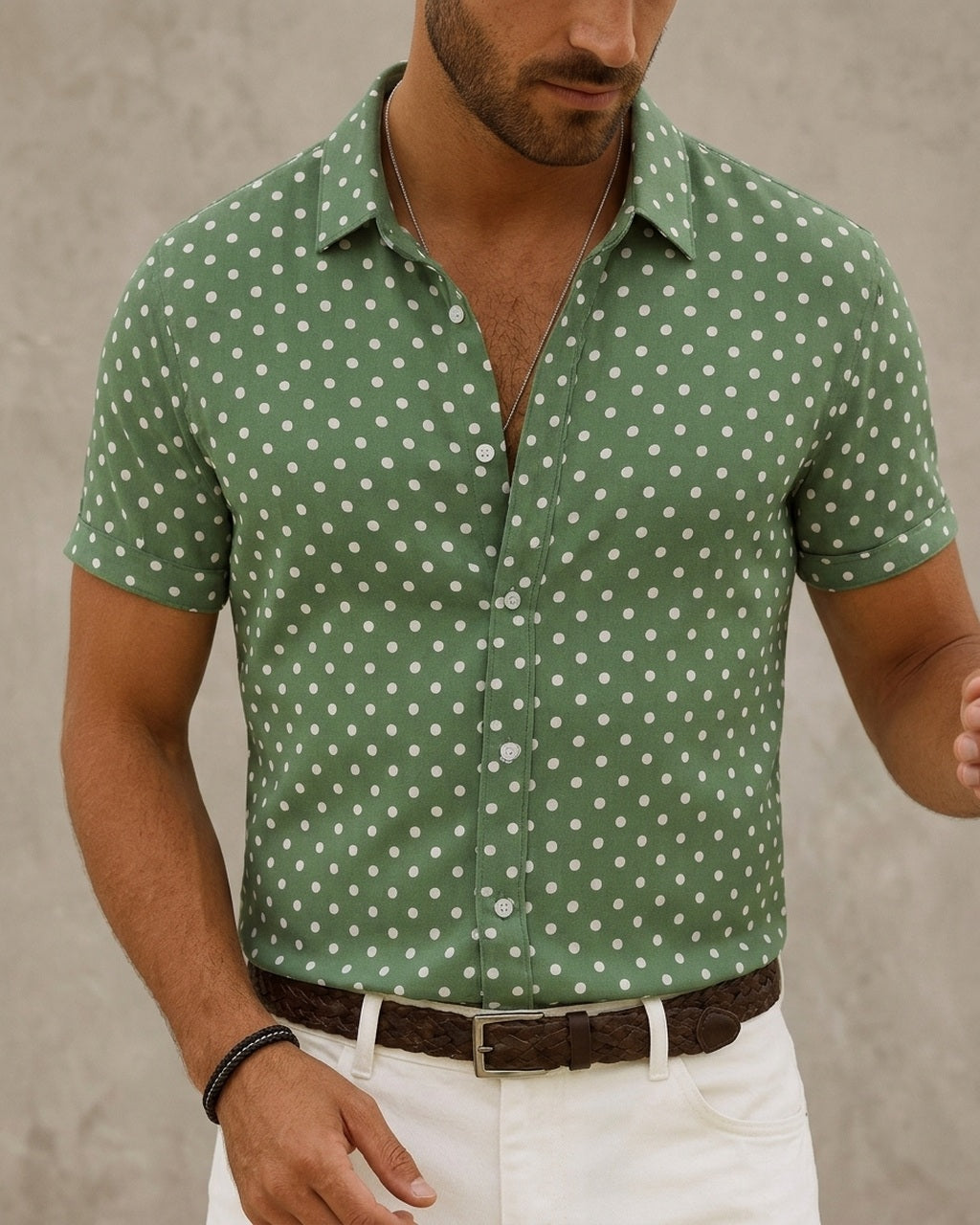 Emory & Blanc downtown dot button up variant salt 01