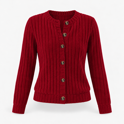Dulcie Soft Ribbed Button-Front Cardigan | Emory & Blanc