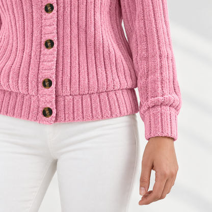 Dulcie Soft Ribbed Button-Front Cardigan | Emory & Blanc
