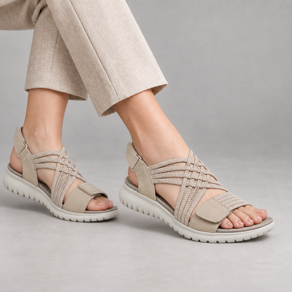 Elara Women's Orthopedic Comfort Sandals — Beige | Emory & Blanc
