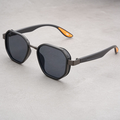 Elian Lightweight Faceted Sunglasses — Orange | Emory & Blanc