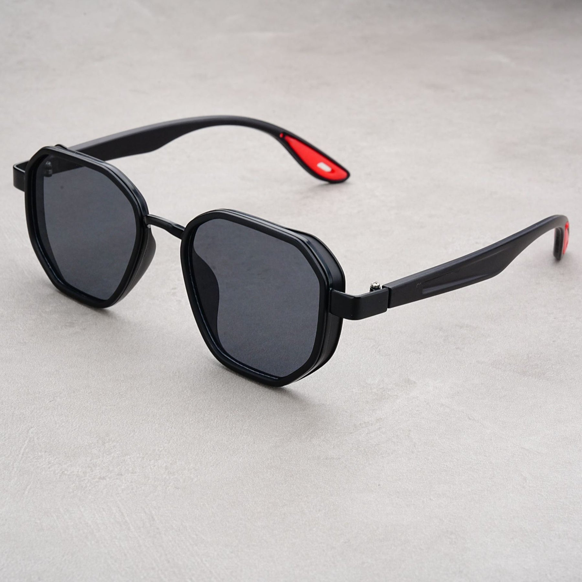 Elian Lightweight Faceted Sunglasses — Red | Emory & Blanc