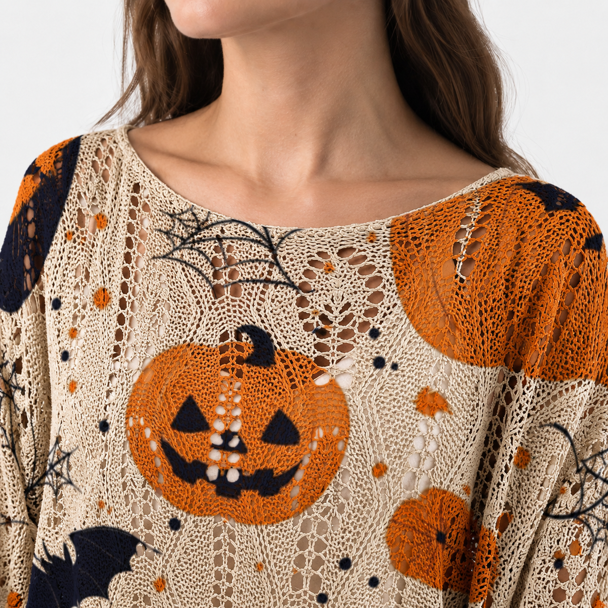 Elora Stretch Halloween Knit Top | Emory & Blanc