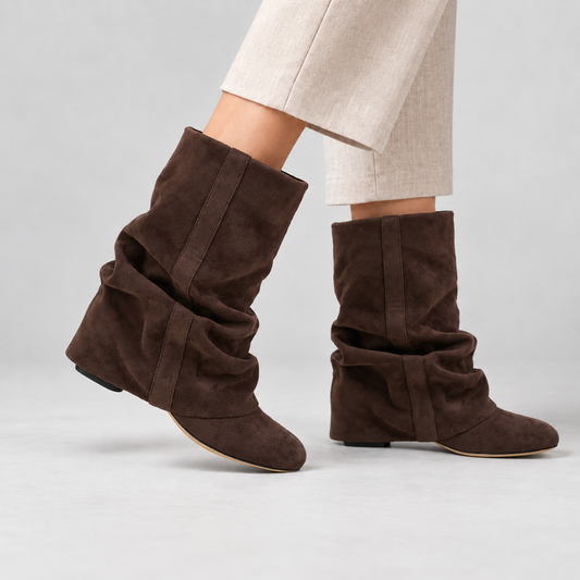 Elsine Soft Slouchy Mid-Calf Boots | Emory & Blanc