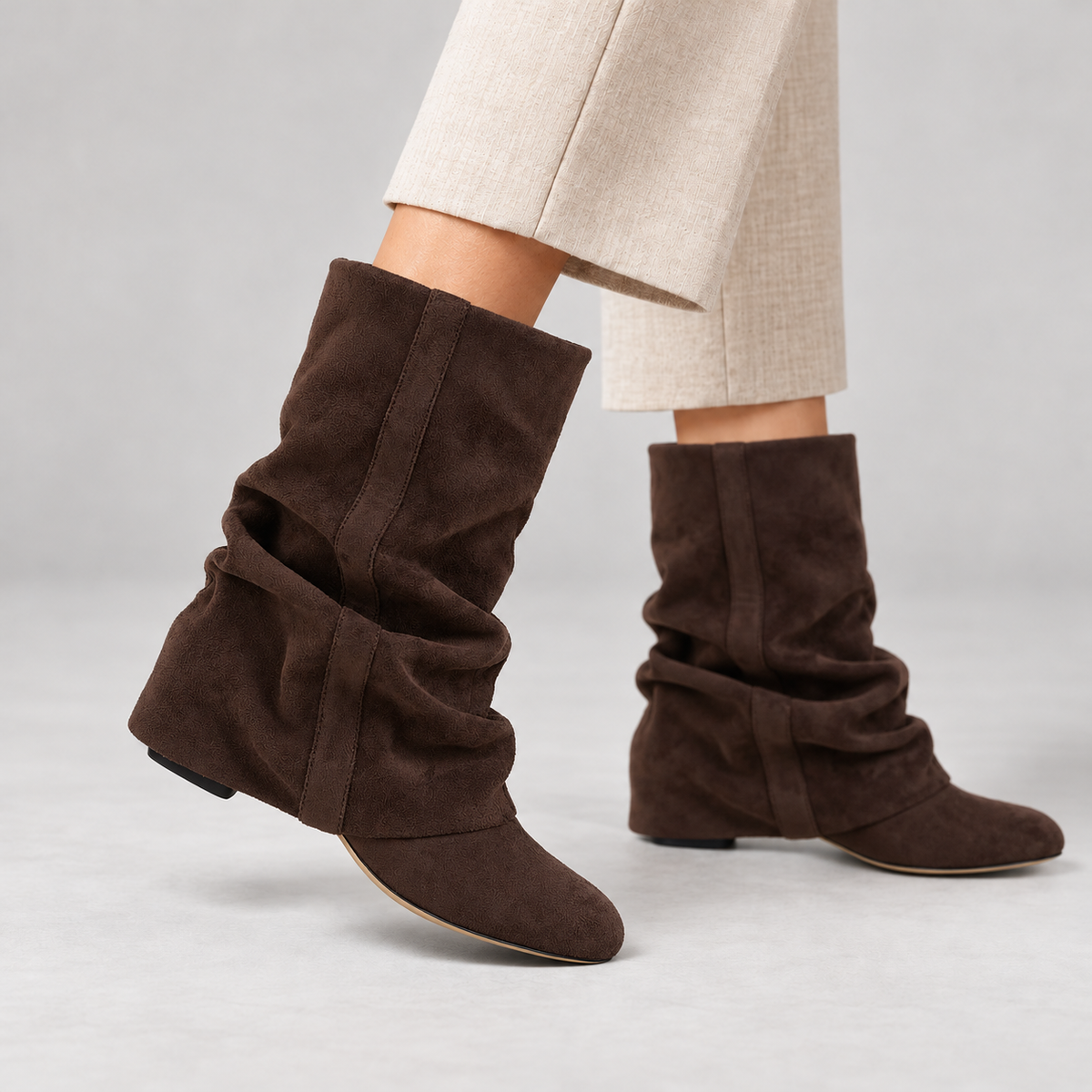 Elsine Soft Slouchy Mid-Calf Boots | Emory & Blanc
