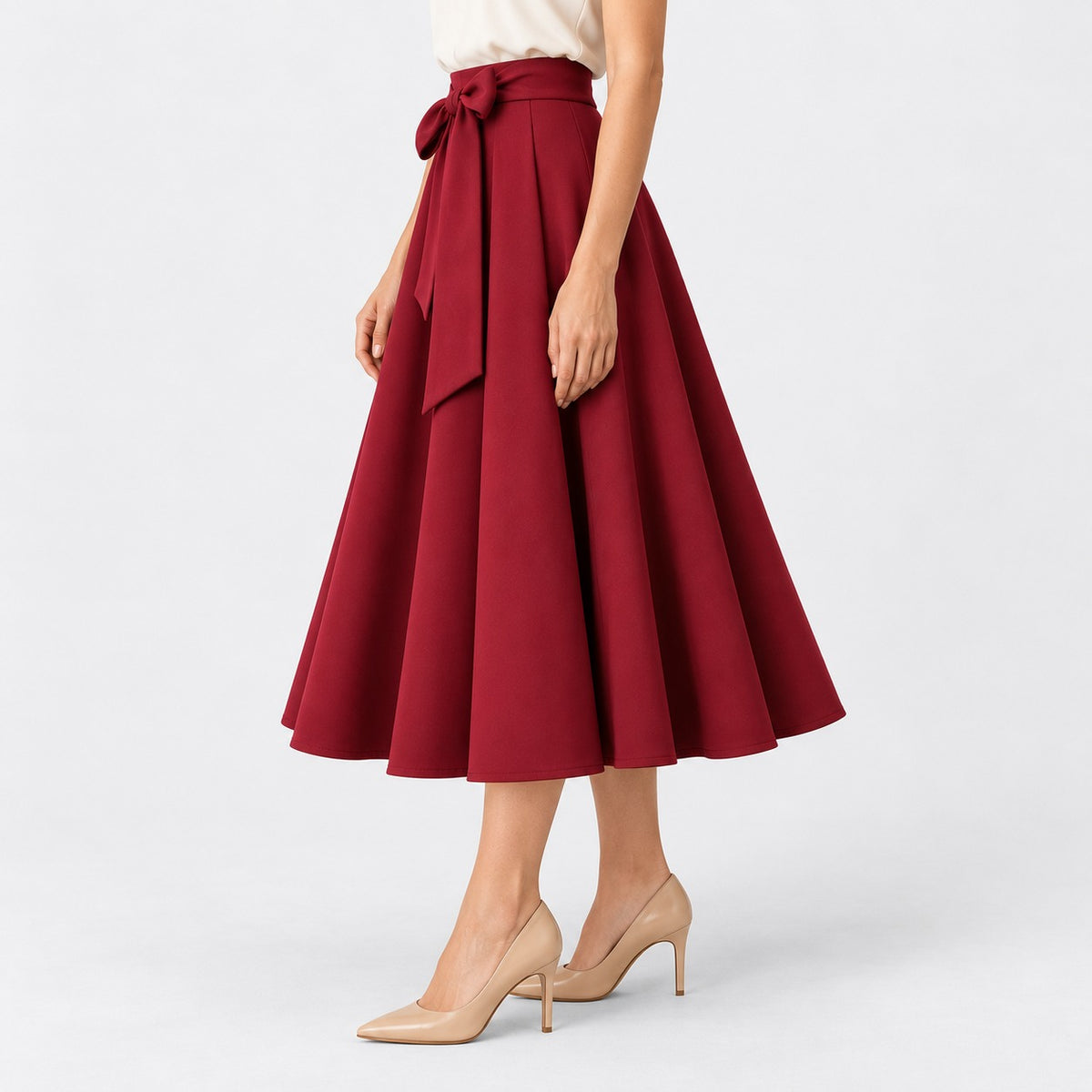 Elvina Comfort Pleated Midi Skirt | Emory & Blanc