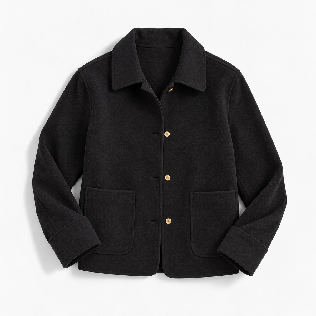 Elvire Soft Collared Overshirt Jacket | Emory & Blanc