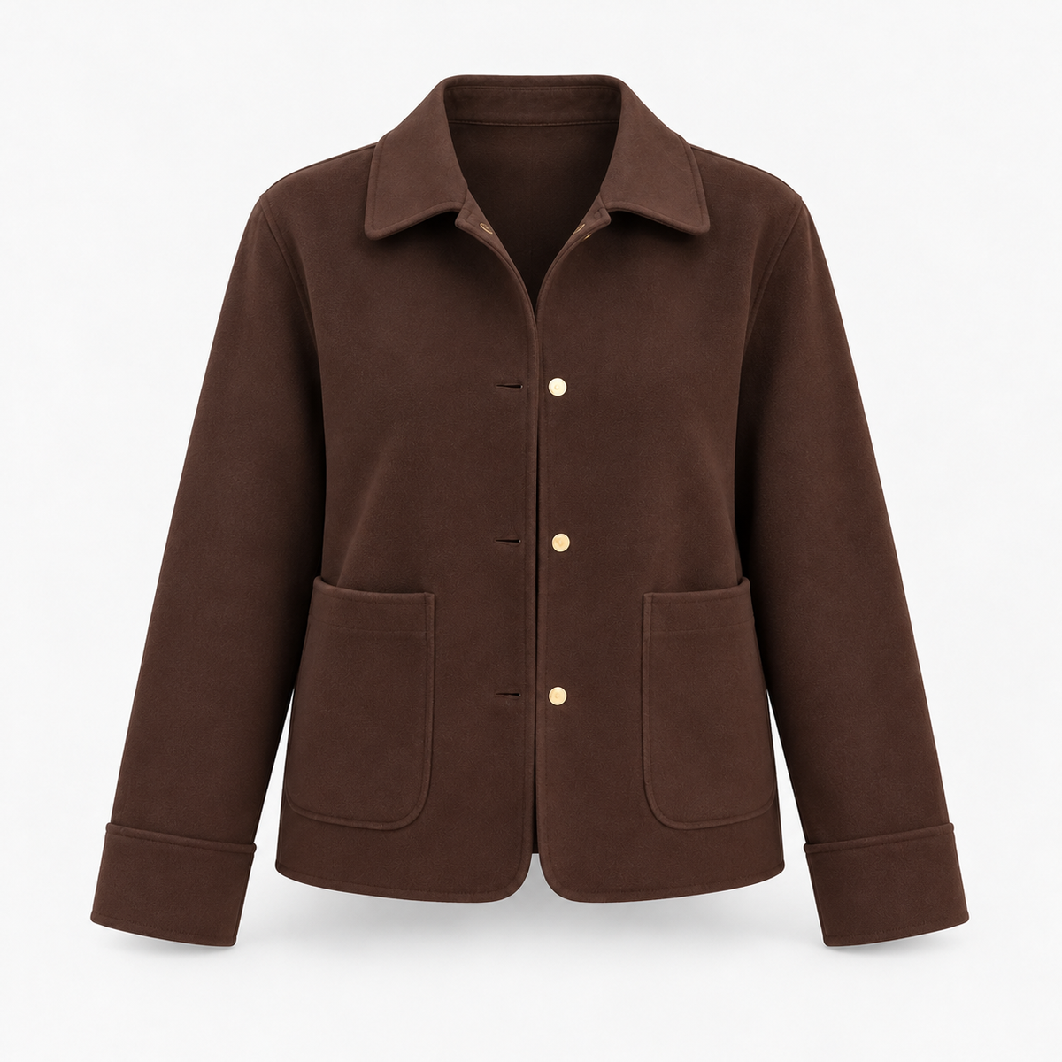 Elvire Soft Collared Overshirt Jacket | Emory & Blanc
