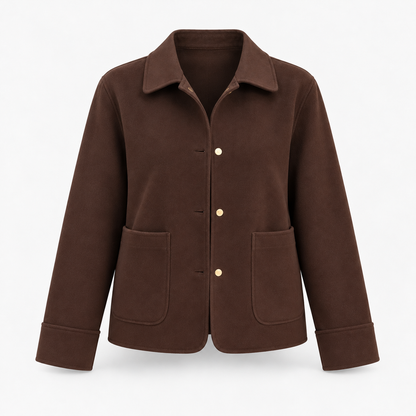 Elvire Soft Collared Overshirt Jacket | Emory & Blanc