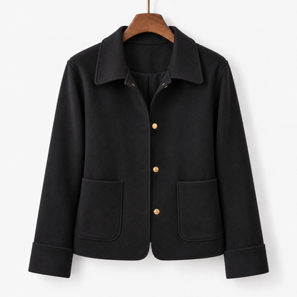 Elvire Soft Collared Overshirt Jacket | Emory & Blanc