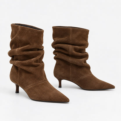 Emmeline Soft Kitten Heel Ankle Boots | Emory & Blanc