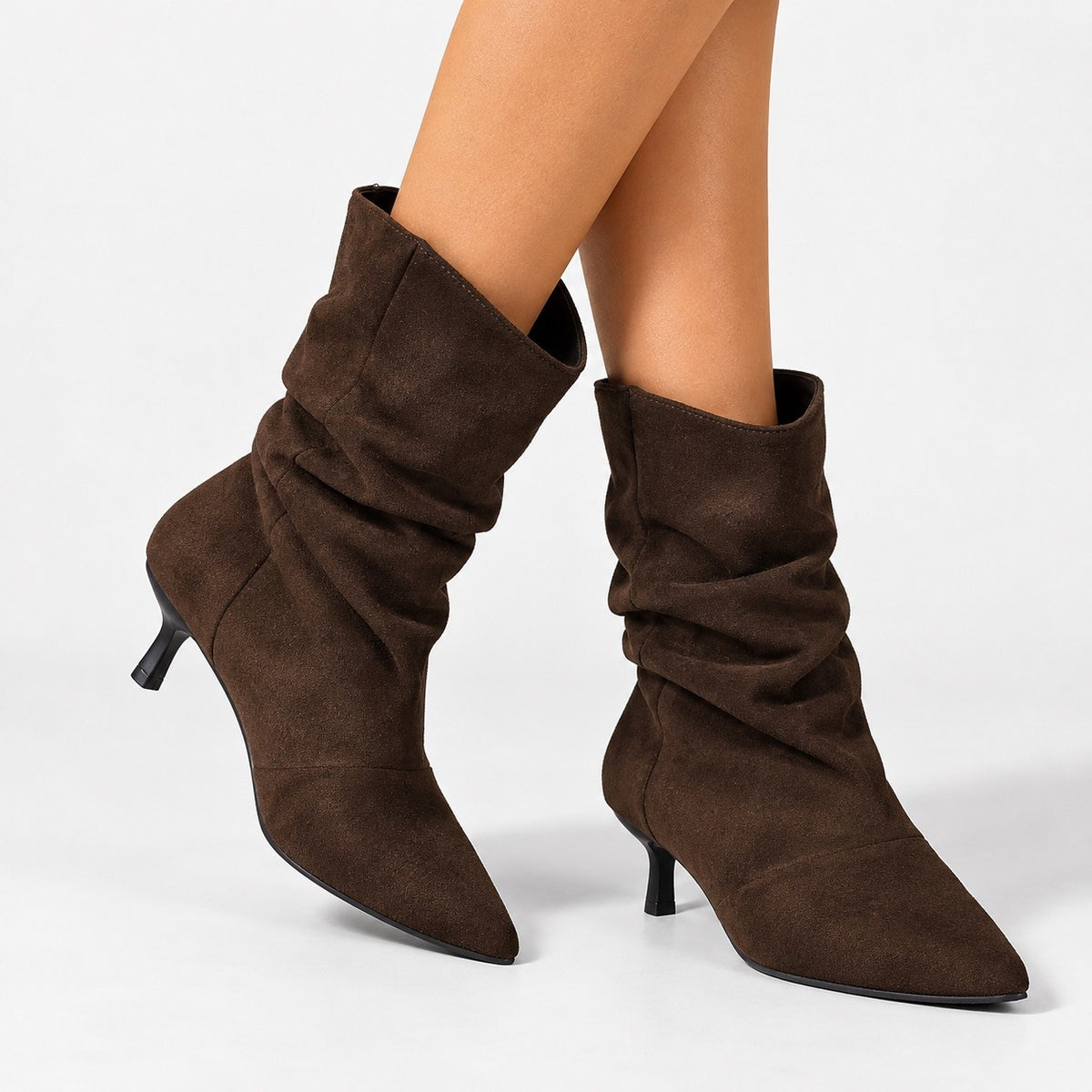Emmeline Soft Kitten Heel Ankle Boots | Emory & Blanc