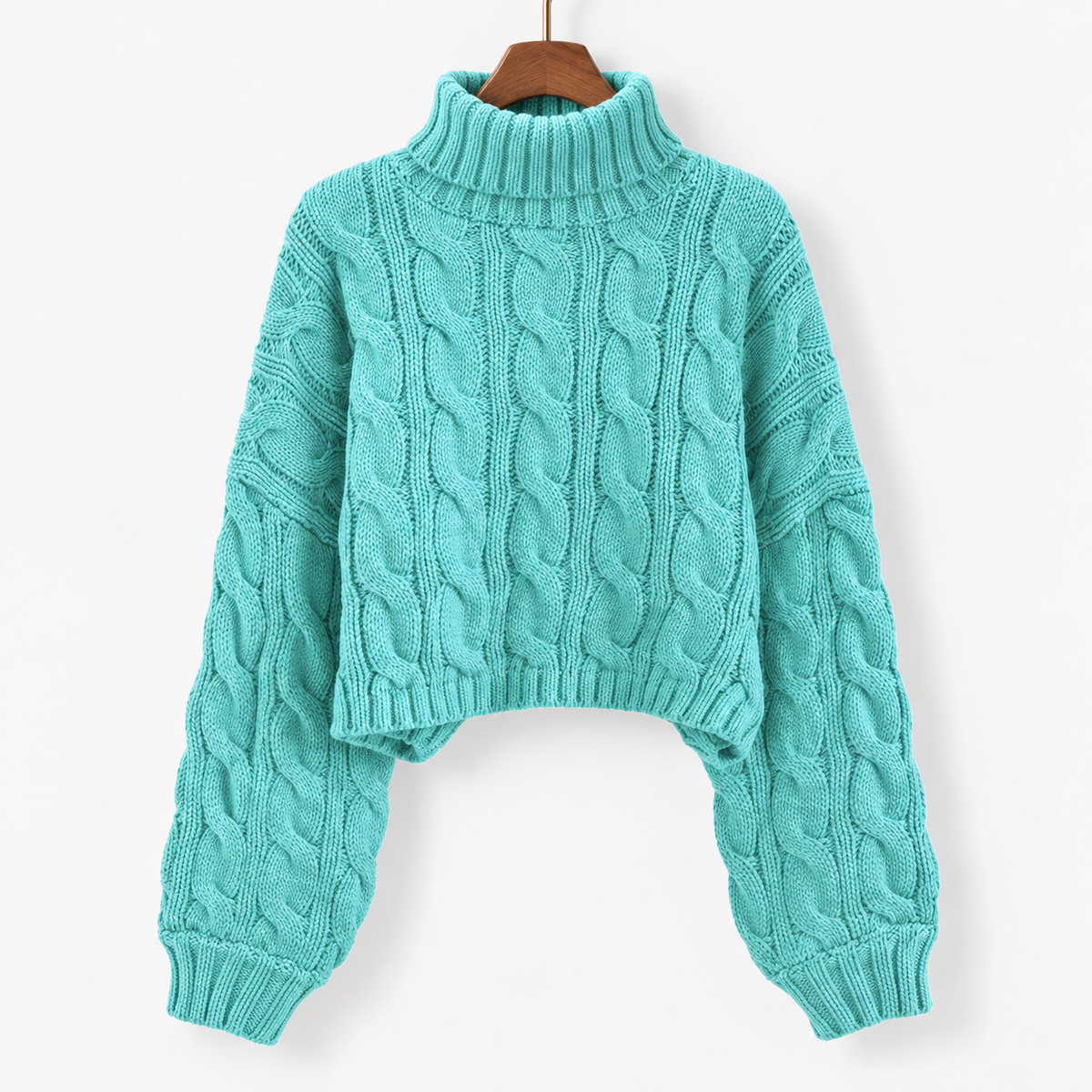 Esme Relaxed Fit Cropped Turtleneck Sweater | Emory & Blanc