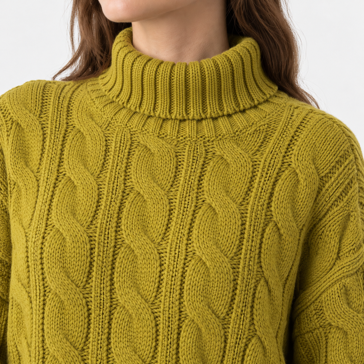Esme Relaxed Fit Cropped Turtleneck Sweater | Emory & Blanc