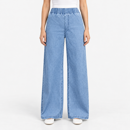 Estella Comfort Wide Leg Jeans, Pull-On Waist | Emory & Blanc