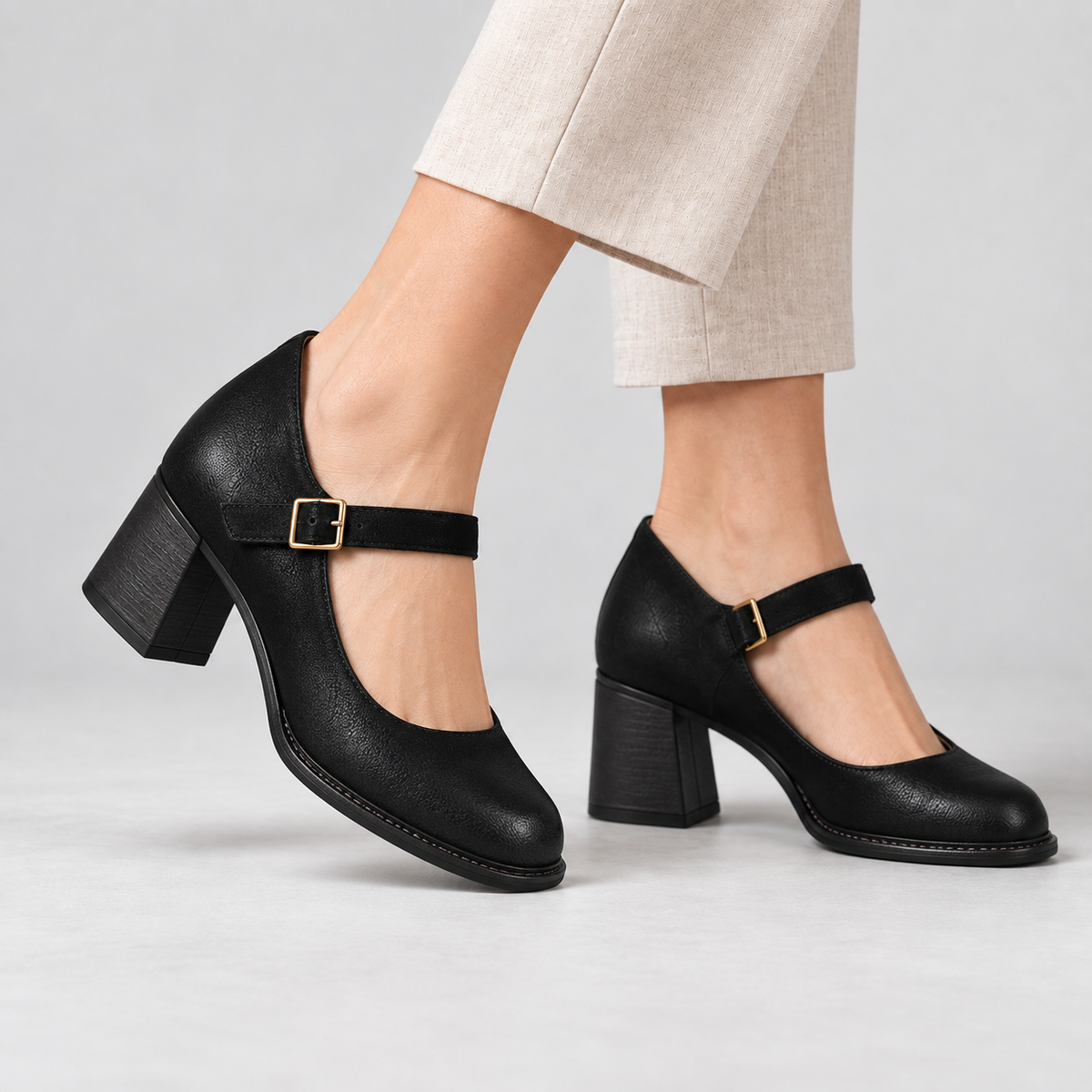 Estelle Women's Everyday Comfort Block Heel Mary Janes | Emory & Blanc
