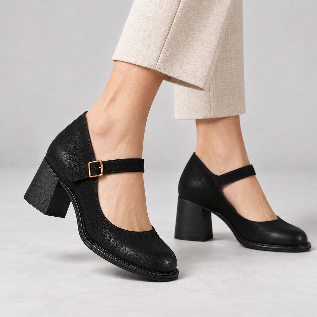 Estelle Women's Everyday Comfort Block Heel Mary Janes | Emory & Blanc