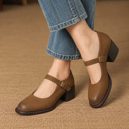Estelle Women's Everyday Comfort Block Heel Mary Janes | Emory & Blanc