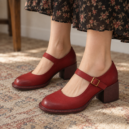 Estelle Women's Everyday Comfort Block Heel Mary Janes | Emory & Blanc