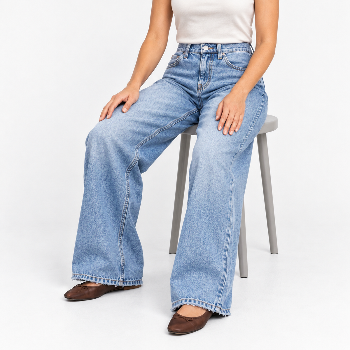 Eveline Relaxed Fit Wide Leg Jeans | Emory & Blanc