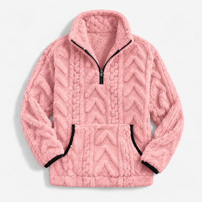 Evelise Soft Half-Zip Fleece Pullover | Emory & Blanc